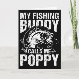 Carte Mon Ami de Pêche M'appelle Poppy Fête des Pères Fi