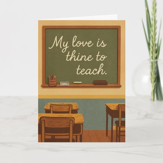 Carte Mon amour est à toi pour l'enseigner  (Devant)