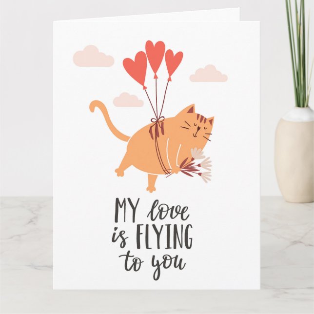 Carte Mon amour vole vers toi  (Devant)