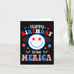 Carte Mon anniversaire Juillet 4 Fête de l'Indépendance