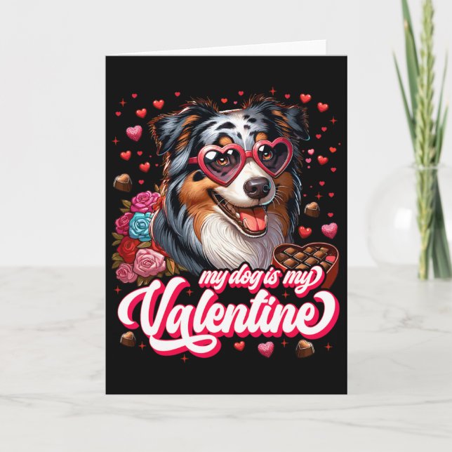 Carte Mon Aussie est mon T-shirt de la Saint-Valentin te (Devant)
