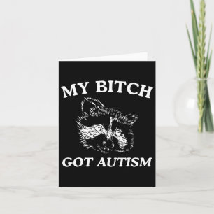 Carte Mon Autism Racoon mème Trash Panda femmes Mens