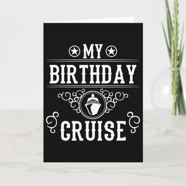 Carte Mon bateau de croisière d'anniversaire drôle de va (Devant)