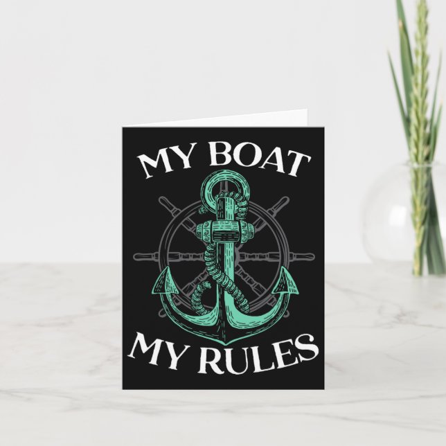 Carte Mon bateau Mes règles Bateau Capitaine Ancre Batea (Devant)