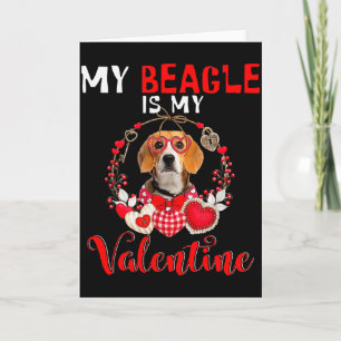 Carte Mon Beagle est mon Valentin Amoureux de chien drôl