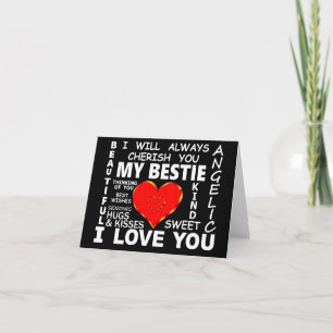 Carte Mon Bestie Je T'Aime