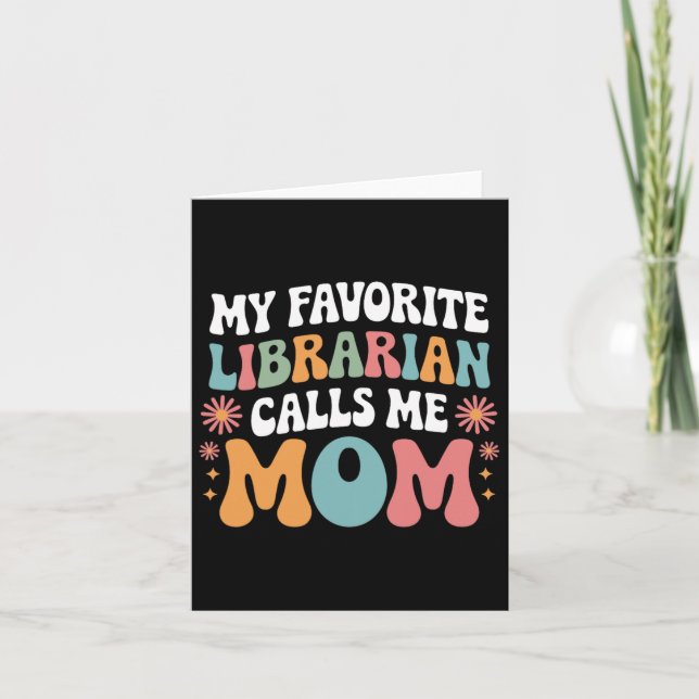 Carte Mon Bibliothécaire Préférée M'Appelle Maman Amusan (Devant)