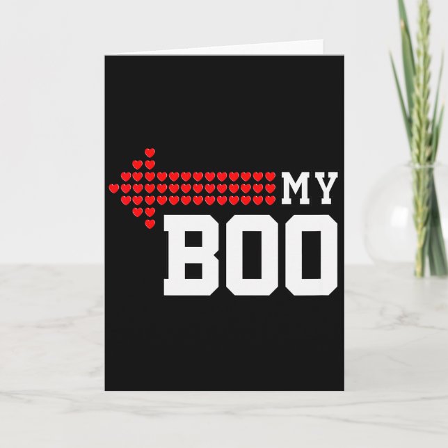 Carte Mon Boo &amp; Mon Bae Saint-Valentin Tapis de coup (Devant)