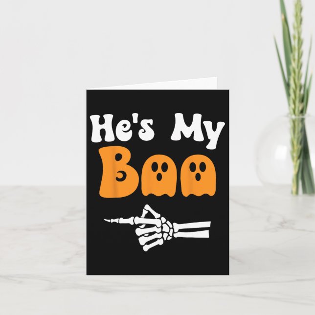 Carte Mon Boo Correspondant Halloween Pyjama Couples Hes (Devant)
