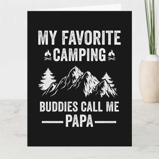 Carte Mon Camping Préféré - Les Potes M'appellent Papa (Devant)