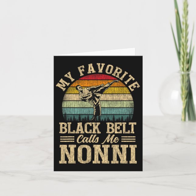 Carte Mon ceinture noire préférée m'appelle Nonni pour l (Devant)
