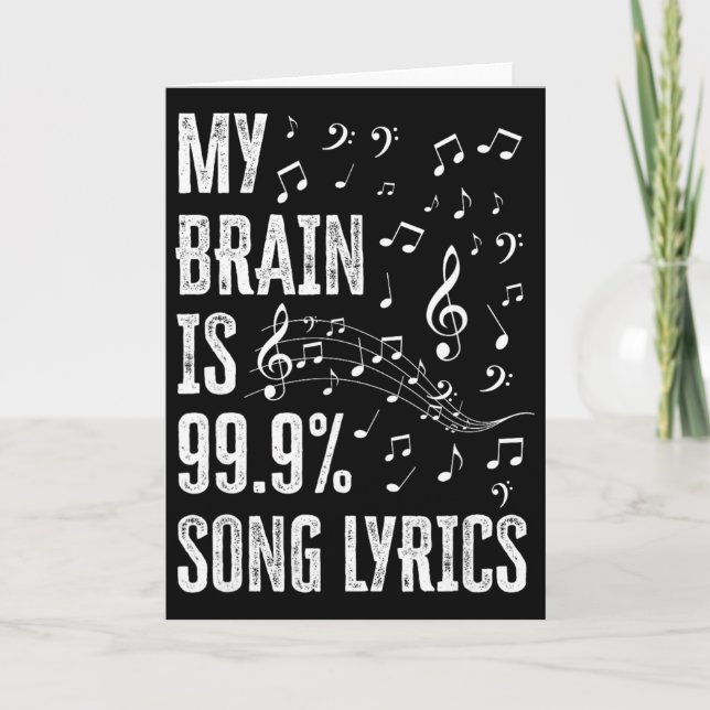 Carte Mon cerveau est composé à 99% de paroles de chanso (Devant)