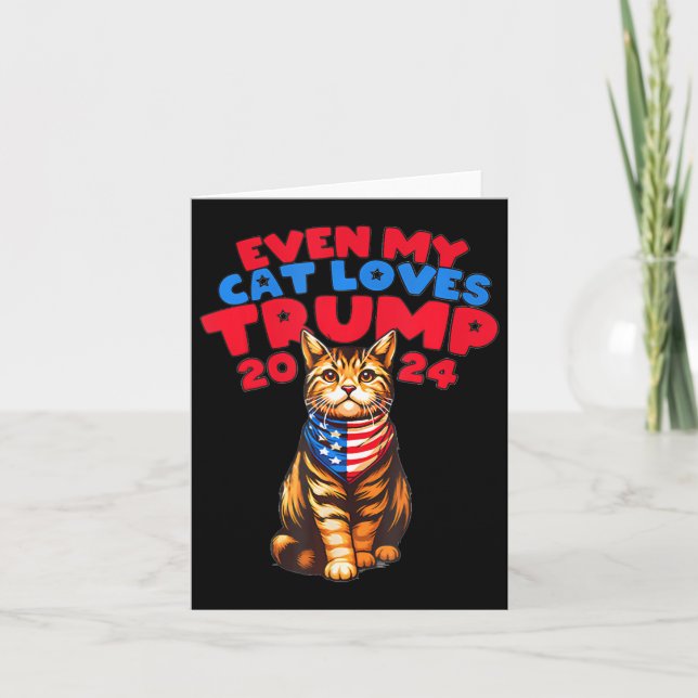 Carte Mon chat aime Trump 2024 (Devant)