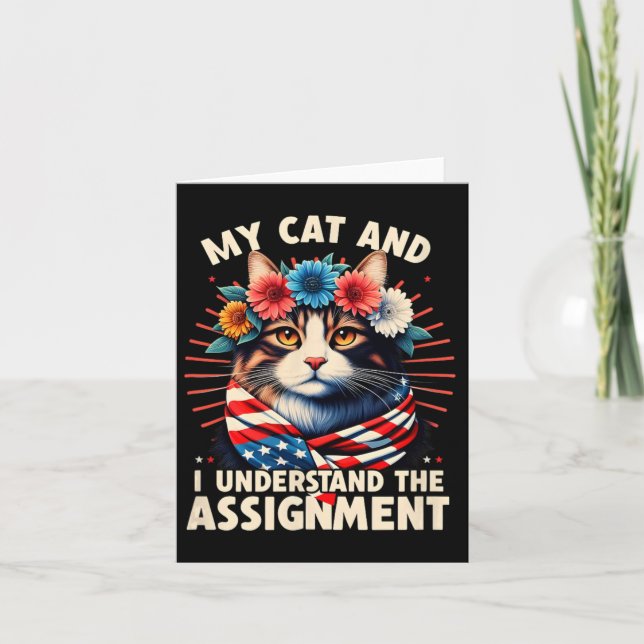 Carte Mon Chat Et Moi Comprenons L'Ignment Chat Ladies K (Devant)