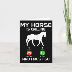 Carte Mon Cheval Appelle & ; Je Dois Aller Drôle Hors