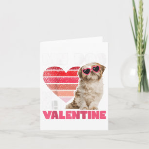 Carte Mon chien est ma Saint-Valentin - Tatouage Shih Tz