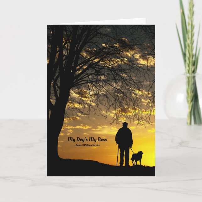 Carte Mon chien est mon poème de patron (Devant)