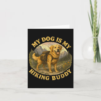 Carte Mon Chien Est Mon Randonnée Amusant Camping Sentie