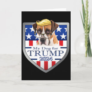 Carte Mon chien pour Trump Boxer W Gles Hommes Femmes