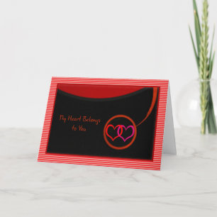Carte Mon coeur appartient à vous Valentines Card