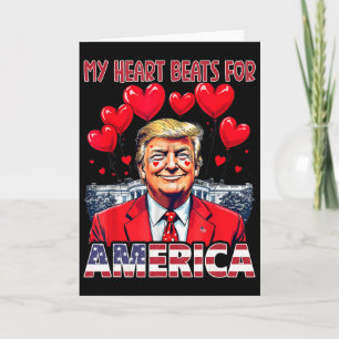 Carte Mon cœur bat pour la Saint-Valentin Trump America