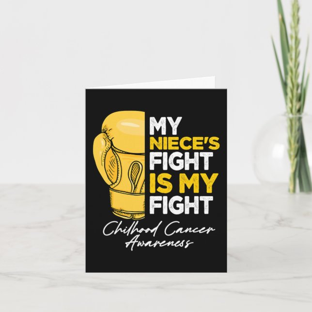 Carte Mon combat de nièce est mon combat contre le cance (Devant)