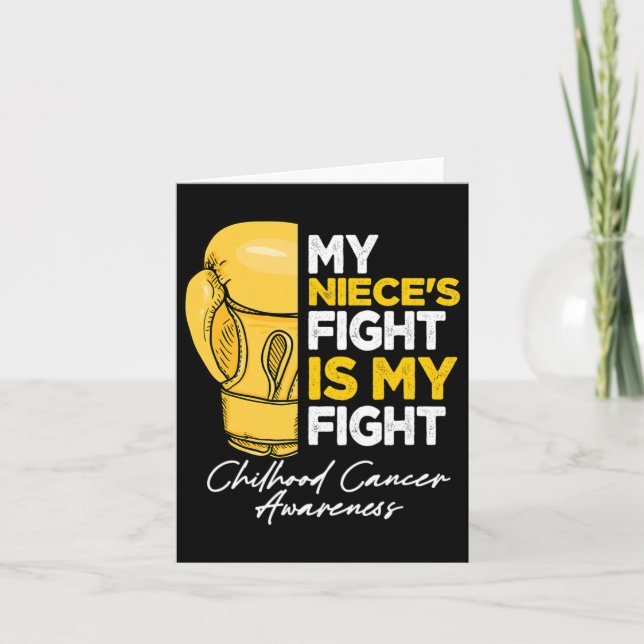 Carte Mon combat de nièce est mon combat contre le cance (Devant)