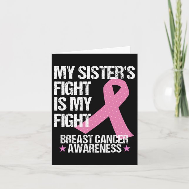 Carte Mon combat Soeurs est mon combat cancer du sein de (Devant)