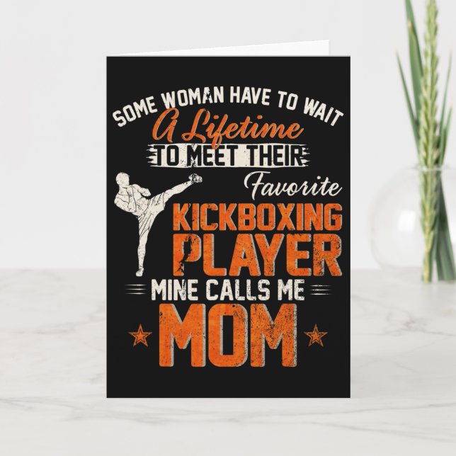 Carte Mon combattant de kickboxing MMA préféré m'appelle (Devant)