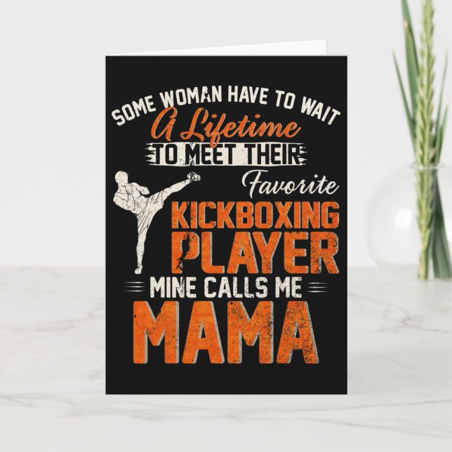 Carte Mon combattant de kickboxing MMA préféré m'appelle (Devant)