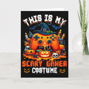 Carte Mon costume de gamer effrayant Manette de jeu Hall