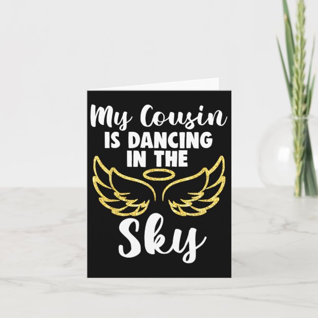 Carte Mon Cousin Danse Dans Le Ciel Des Ailes En Mémoire (Devant)