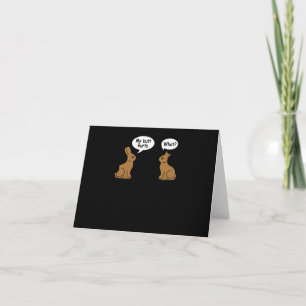 Carte Mon Cul Fait Mal Lapin de Pâques en Chocolat