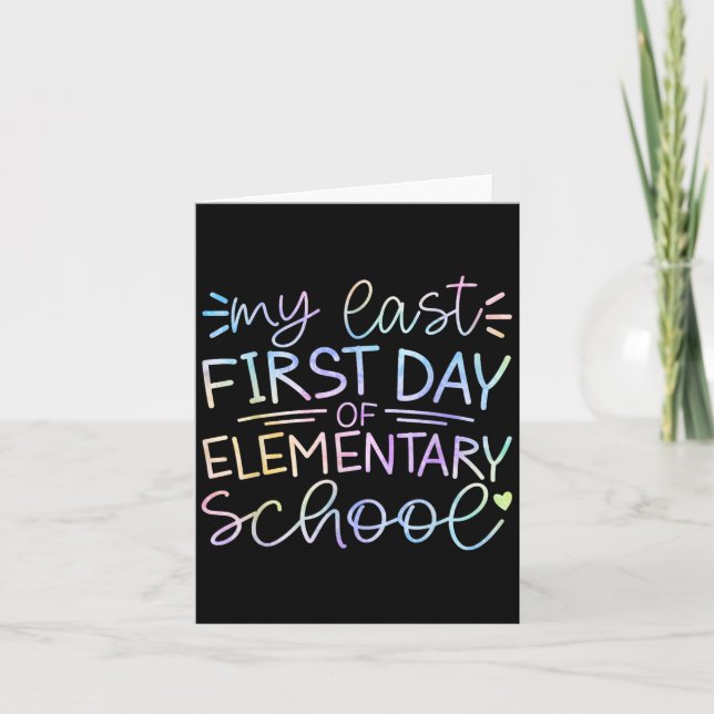 Carte Mon Dernier Premier Jour De L'École Primaire De Re (Devant)