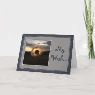 Carte Mon désir coucher de soleil Dandelion