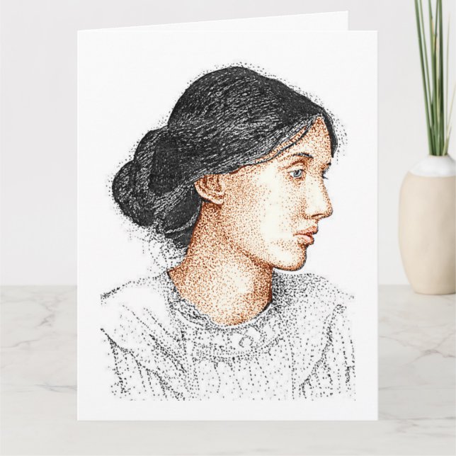 Carte Mon dessin à l'encre de Virginia Woolf de 2004 car (Devant)