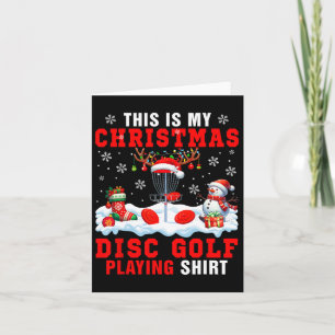 Carte Mon disque de Noël Golf Jouer Chemise Père Noël Éq