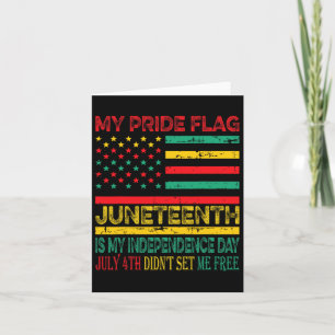 Carte Mon drapeau de fierté Juneteenth est mon jour de l