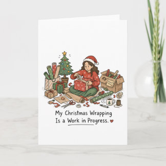 Carte Mon emballage de Noël est en cours Funny