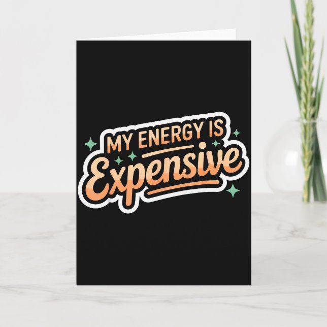Carte Mon énergie est chère Rétroesthétique Empowering  (Devant)
