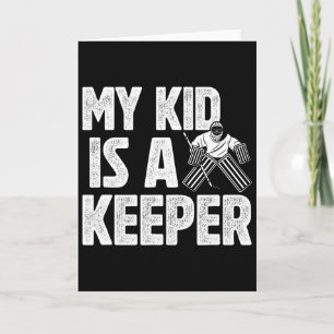 Carte Mon enfant est un gardien de but de hockey Papa d'