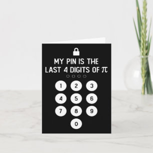 Carte Mon Épingle Est Le Dernier 4 Chiffres Du Symbole P