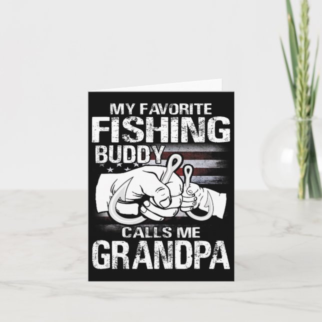 Carte Mon Épouse De Pêche Préférée M'Appelle Grand-Père (Devant)