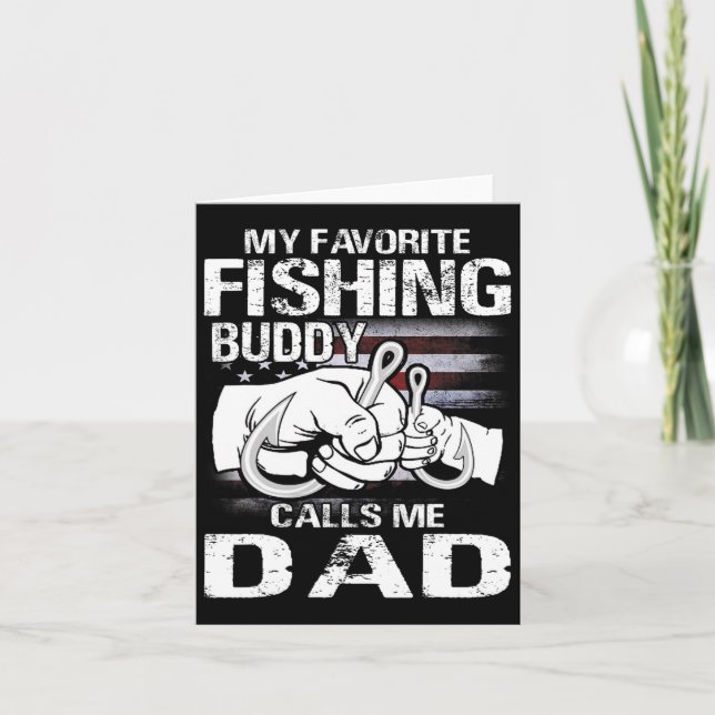 Carte Mon Épouse De Pêche Préférée M'Appelle Papa (Devant)
