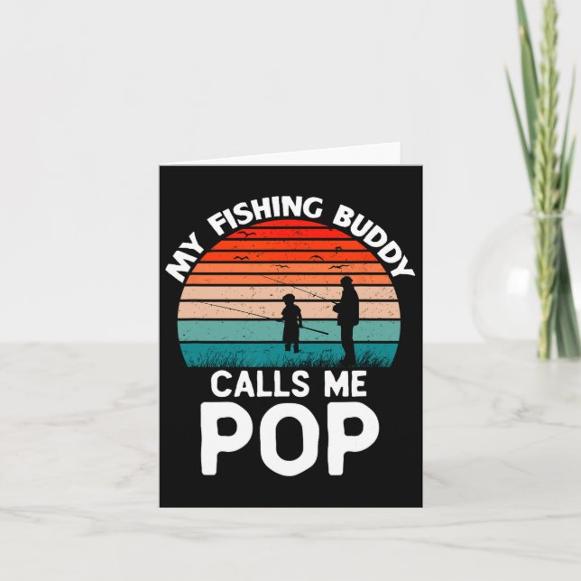 Carte Mon Époux De Pêche M'Appelle Pop Retro Groupe Vint (Devant)