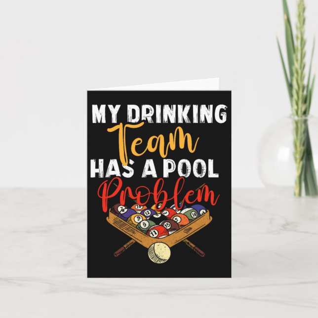 Carte Mon Équipe De Boissons A Problème De Billard Billa (Devant)