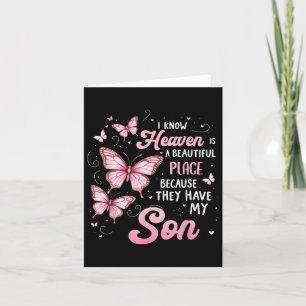 Carte Mon fils est mon ange gardien au ciel Jour du Souv
