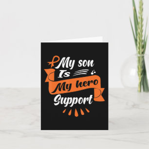 Carte Mon Fils Est Mon Héros Soutien Leucémie Cancer