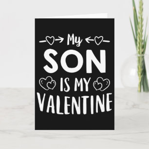 Carte Mon fils est mon t-shirt de la Saint-Valentin Mama