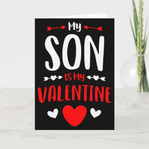 Carte Mon fils est mon t-shirt de la Saint-Valentin Mama